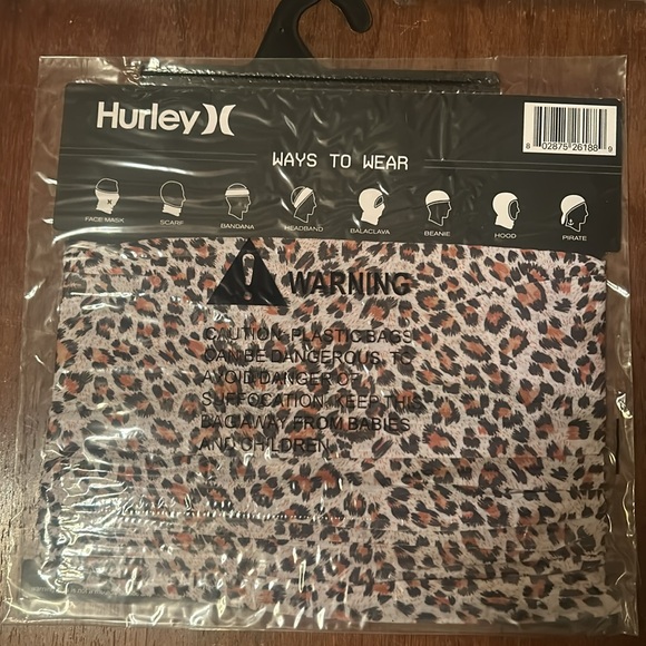 New! Hurley Leopard 🐆 print neck gaiter. - Picture 2 of 2